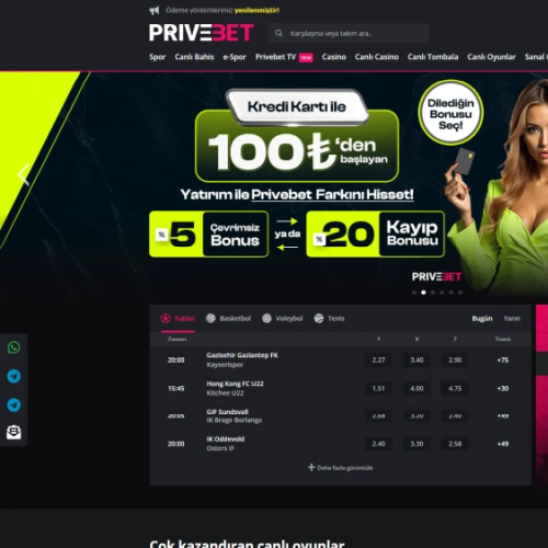 Privebet ekran görüntüsü