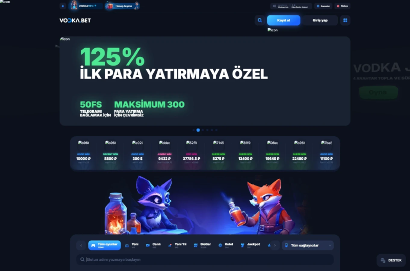 Vodkabet ekran görüntüsü